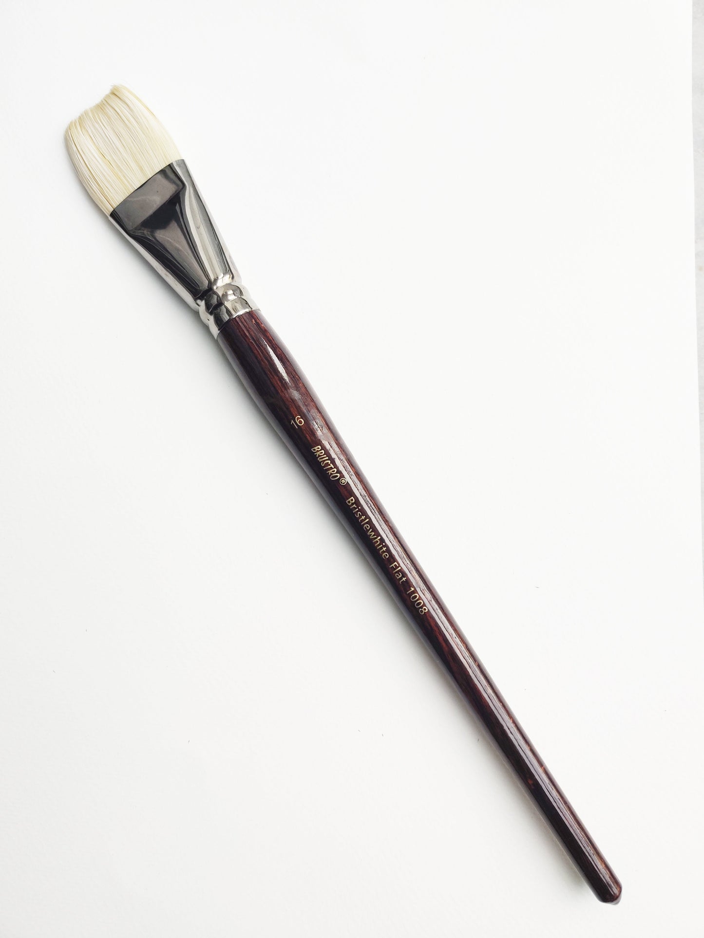 Brustro Artists Bristlewhite Flat Brush Series 1008 - Brush No. 16 (for Oil & Acrylic)