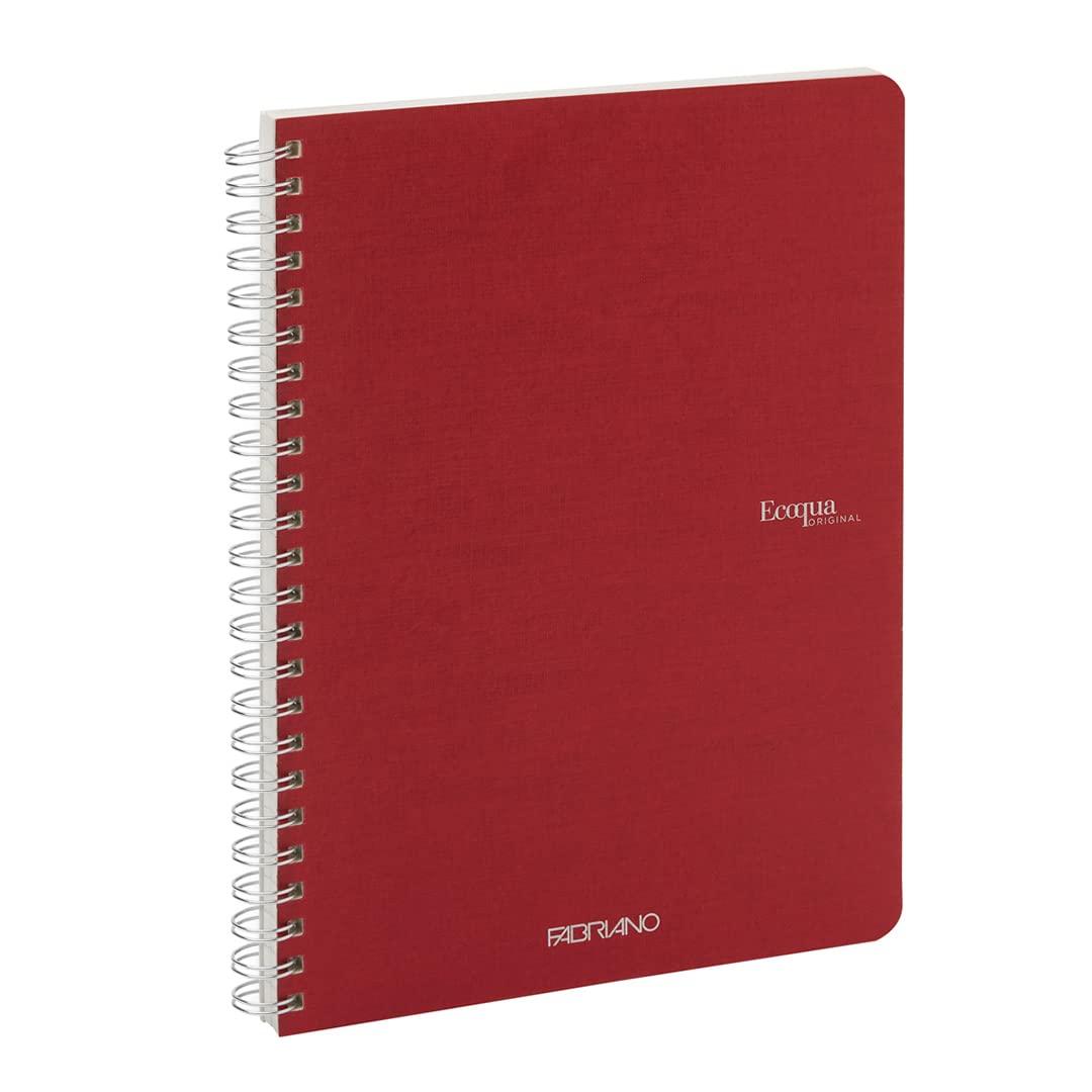 Fabriano Ecoqua Original Spiral-Bound Notebook, Cherry