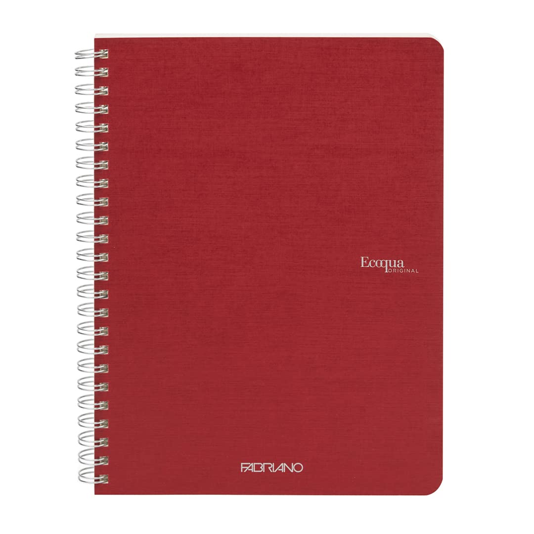 Fabriano Ecoqua Original Spiral-Bound Notebook, Cherry