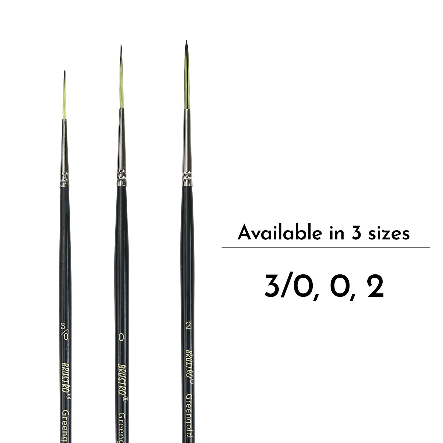 Brustro Artists Greengold Acrylic Brush Rigger Series 1800 - Size - 2