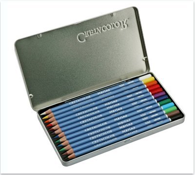 Cretacolor Marino Aquarelle Watercolor Pencil Set of 12 (Water Soluble Colour Pencils)