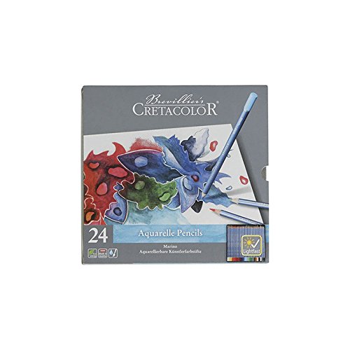Cretacolor Marino Aquarelle Pencil Set of 24 (Water Soluble Colour Pencils)