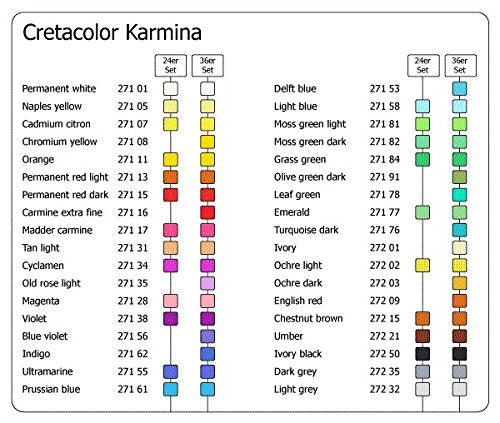 Cretacolor Karmina Classic Colored Pencil Set of 24