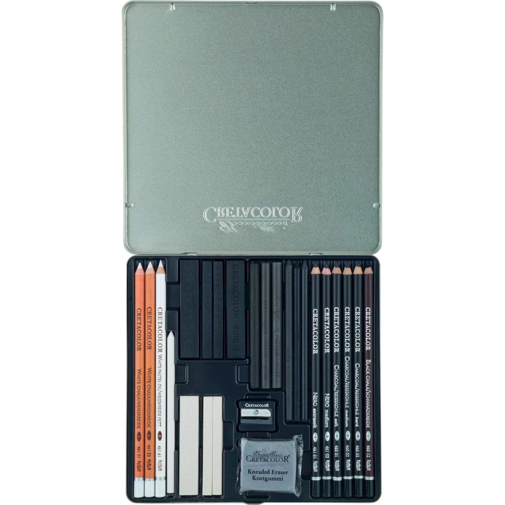 Cretacolor Black & White Box 25 Piece Set
