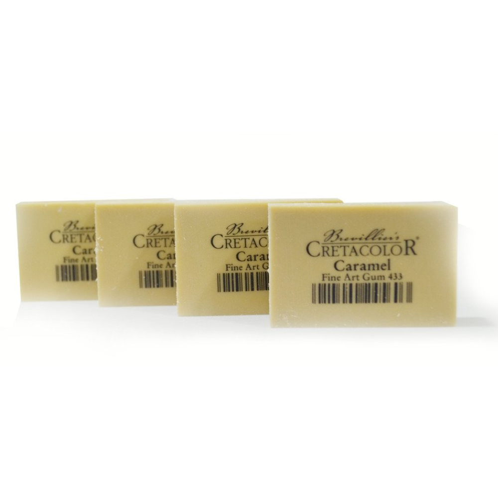 Cretacolor Caramel Fine Art Gum Eraser,Yellow (pack of 4)