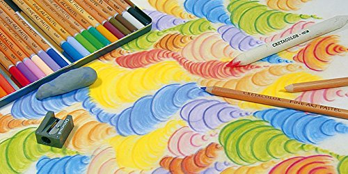 CRETACOLOR Fine Art Pastel Pencil - Set of 72 (in an Elegant Reusable Tin Box) | Blue Shade | Ideal for Drawing, Sketching, Mandala, Shading, Portrait, Pencils for Artists, Fine Art Students.
