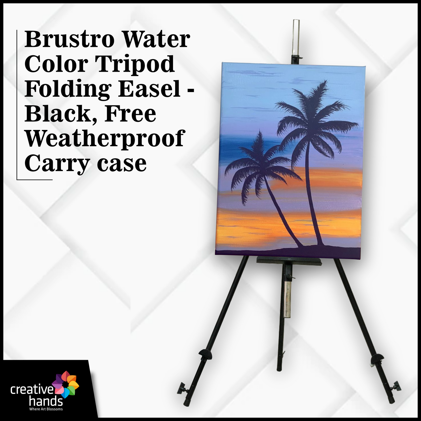 Brustro Steel Field Easel- Black With Weather Proof Carry Bag