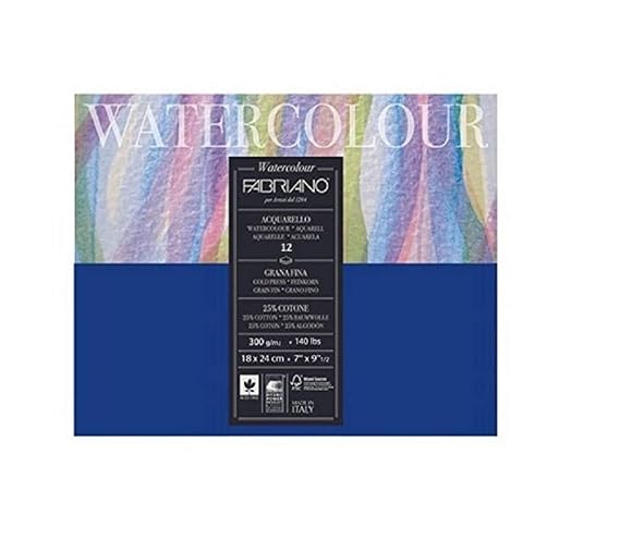 Fabriano Studio Watercolor Blocks CP 300 GSM 20 Sheets
