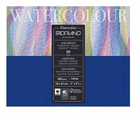 Fabriano Studio Watercolor Blocks CP 300 GSM 20 Sheets