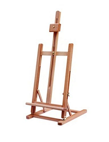 Brustro Artists Tabletop H-Frame Wooden Easel - 30 inches holds canvas up to 63 cm(24"). Canvas holder for acrylic and oil painting. Indoor and outdoor small art easel. Made of beechwood.