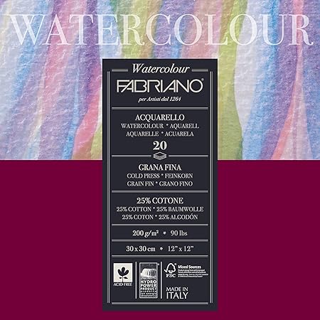 Fabriano Studio Watercolor Blocks CP 200 GSM