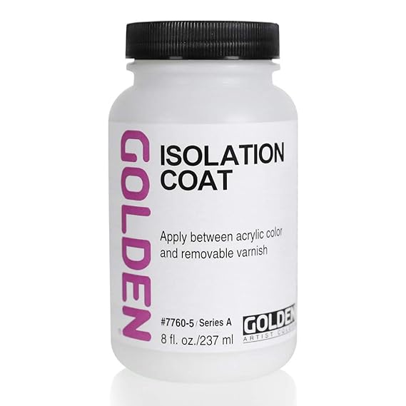 Golden Artist Colors Isolation Coat, to Unify and Protect The Painting Surface, 8 Ounce jar