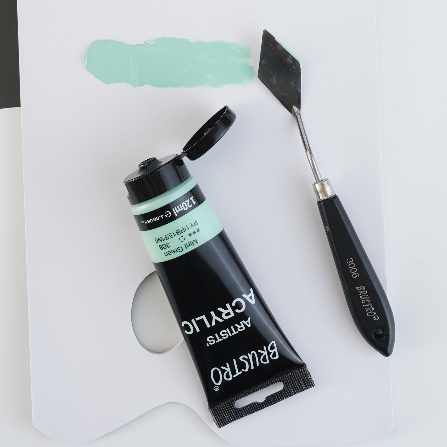 BRUSTRO Artists Acrylic 120ml Mint Green (Pastel Tone)