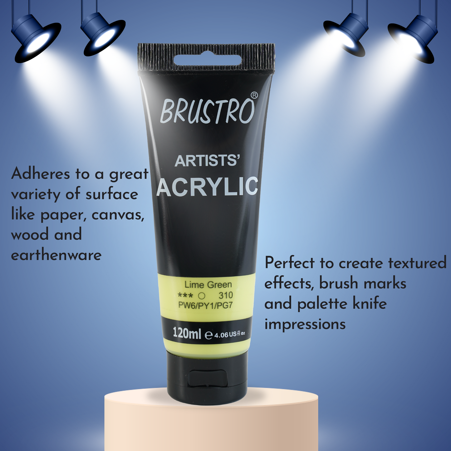 BRUSTRO Artists Acrylic 120ml Lime Green (Pastel Tone)