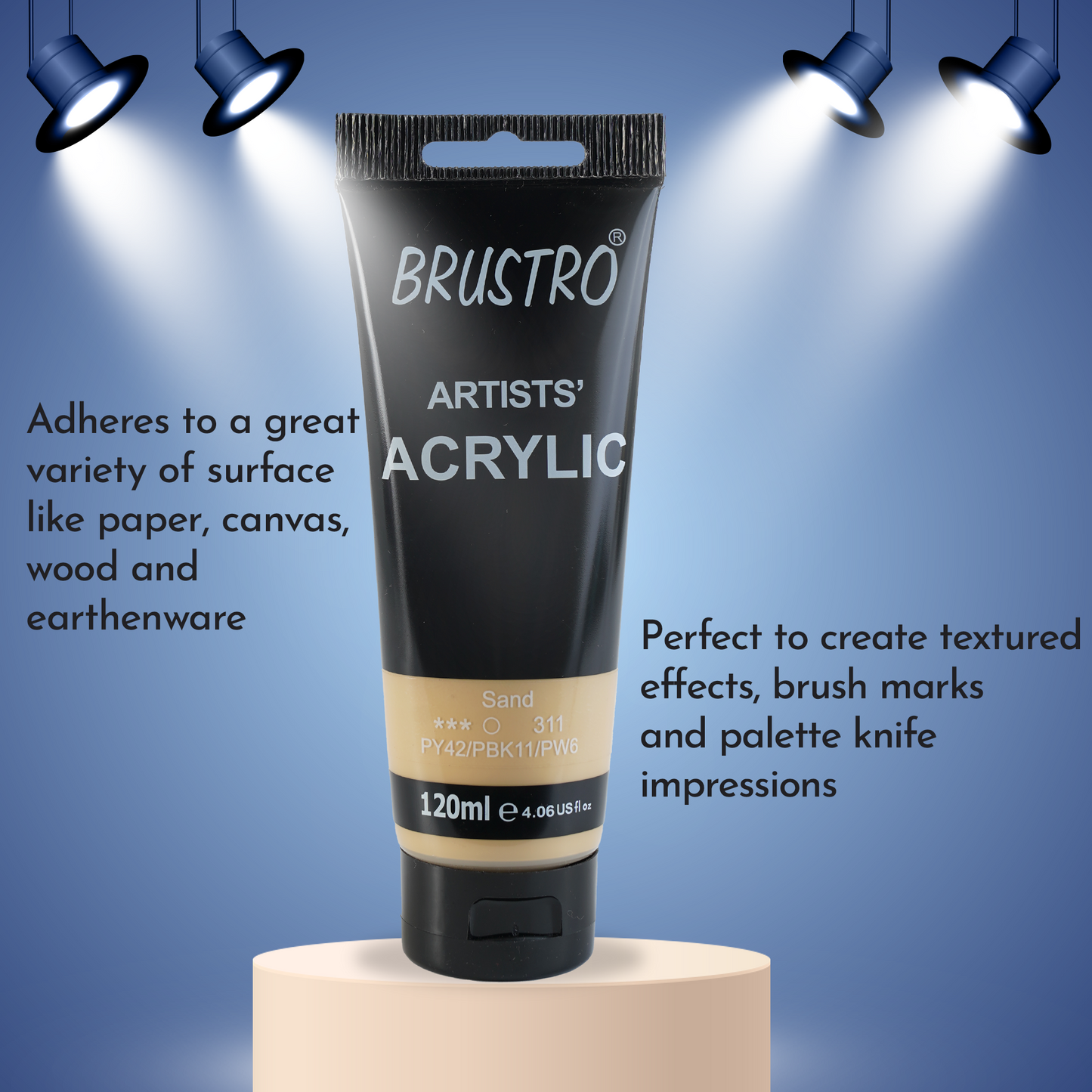 BRUSTRO Artists Acrylic 120ml Sand (Pastel Tone)