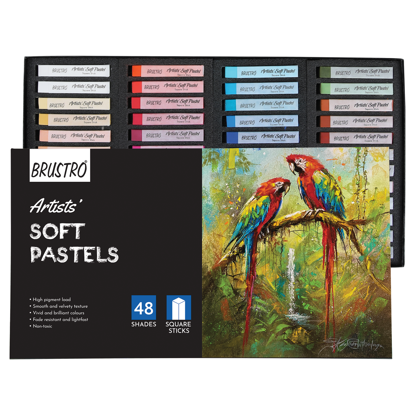 Brustro Artists' Soft Pastels Set of 48