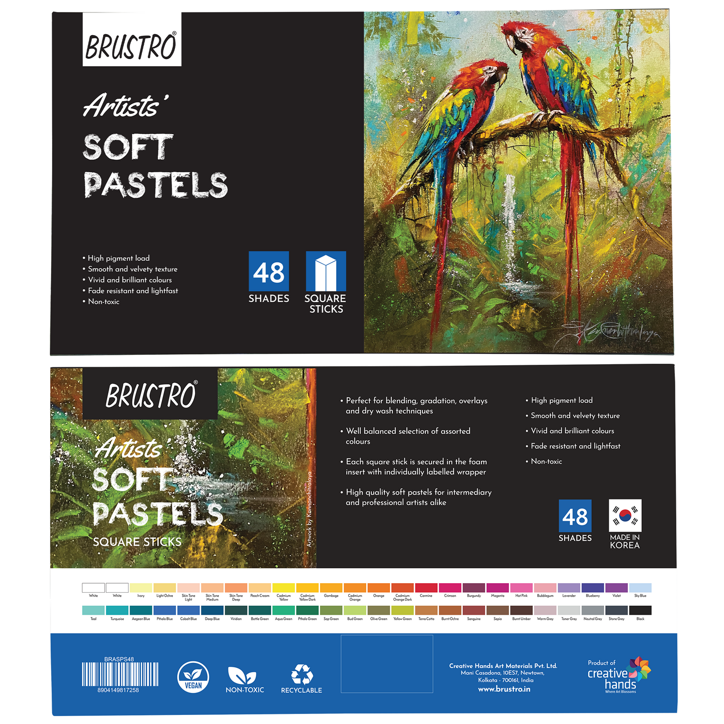 Brustro Artists' Soft Pastels Set of 48