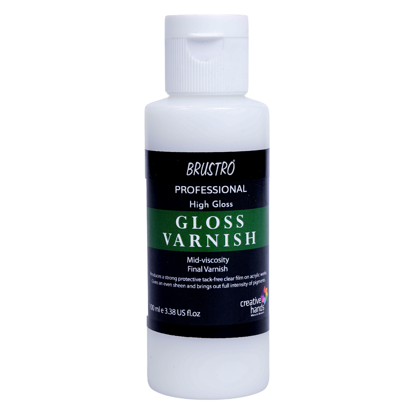 Brustro Professional High Gloss Varnish 100 Ml | Ideal for Coating on Acrylic Painting,Watercolours,Oil Paints,Non-Yellowing,Non Toxic,Transparent,Canvas,Paper, Artwork Protection.