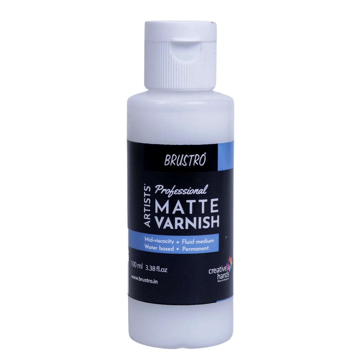 Brustro Artists Professional Liquid Matte Varnish 100 ml | Ideal for Coating on Acrylic Painting,Watercolours,Oil Paints,Non-Yellowing,Non Toxic,Transparent,Canvas,Paper, Artwork Protection