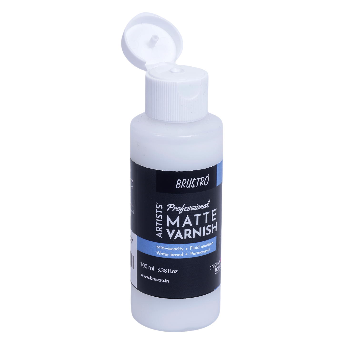 Brustro Artists Professional Liquid Matte Varnish 100 ml | Ideal for Coating on Acrylic Painting,Watercolours,Oil Paints,Non-Yellowing,Non Toxic,Transparent,Canvas,Paper, Artwork Protection