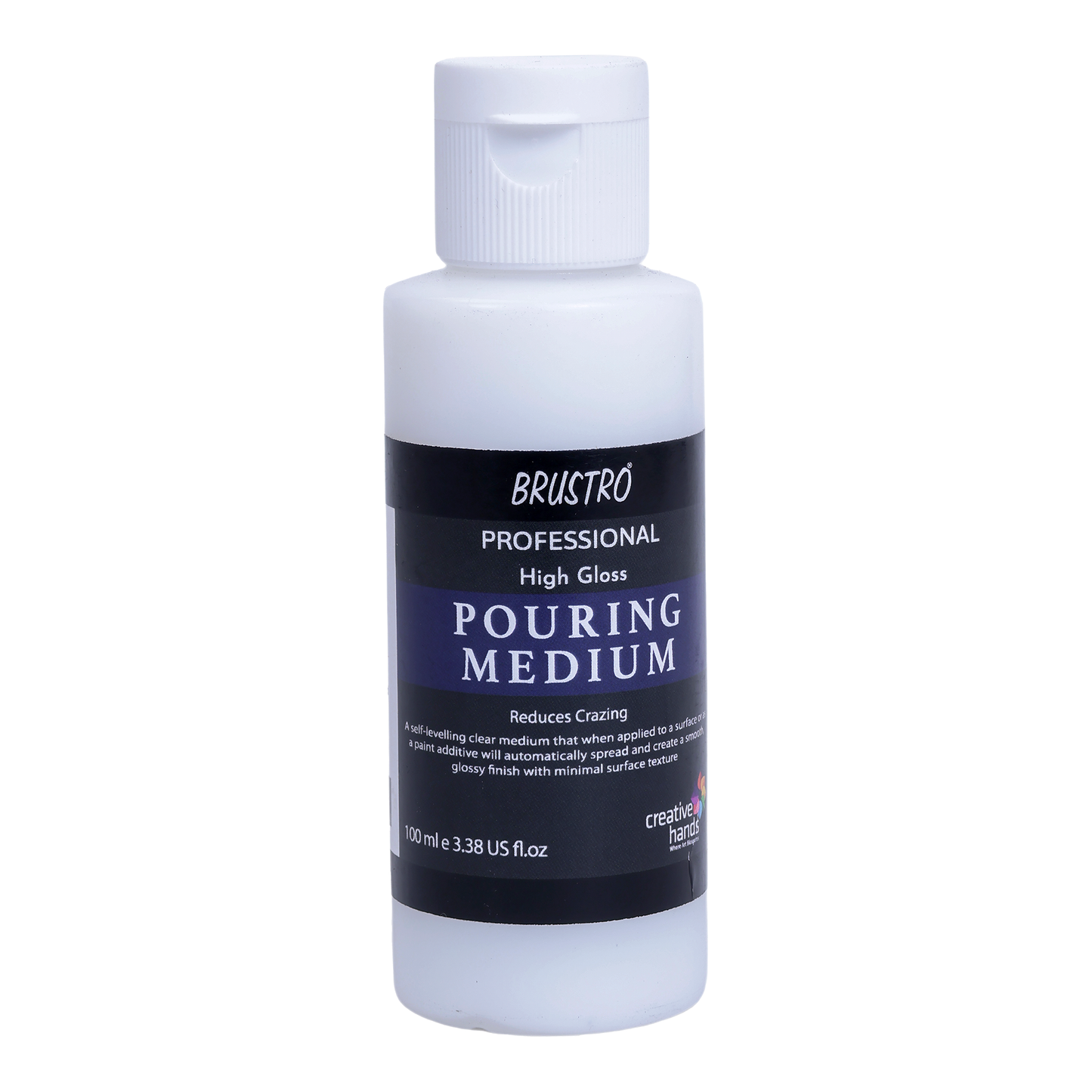 BRUSTRO Pouring Medium 100 ML (for Fluid Art) | Ideal for Canvas, Paper,Glossy Finish,Flexible,Non-Yellowing