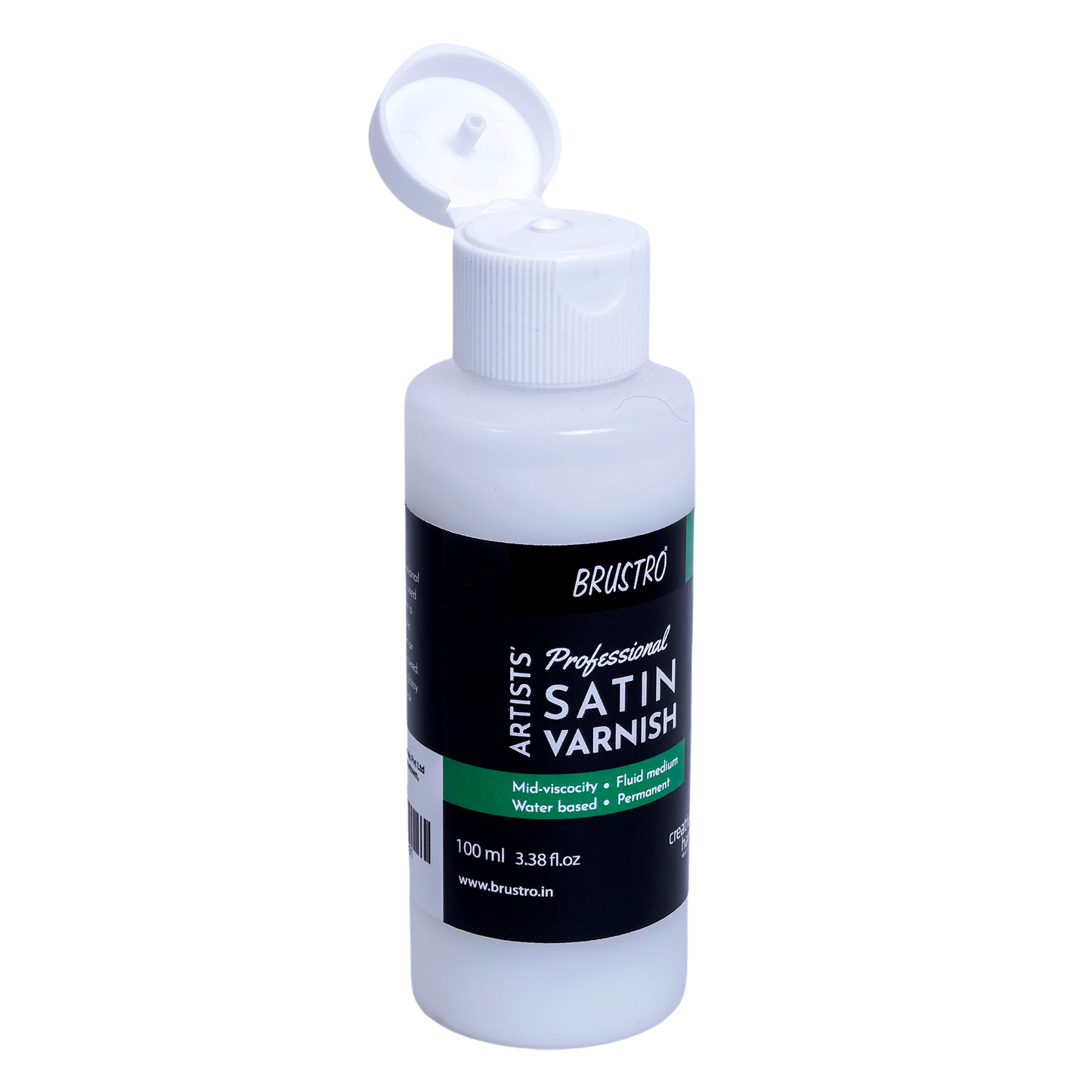 Brustro Artists Professional Liquid Satin Varnish 100 ml | Ideal for Coating on Acrylic Painting,Watercolours,Oil Paints,Non-Yellowing,Non Toxic,Transparent,Canvas,Paper, Artwork Protection.