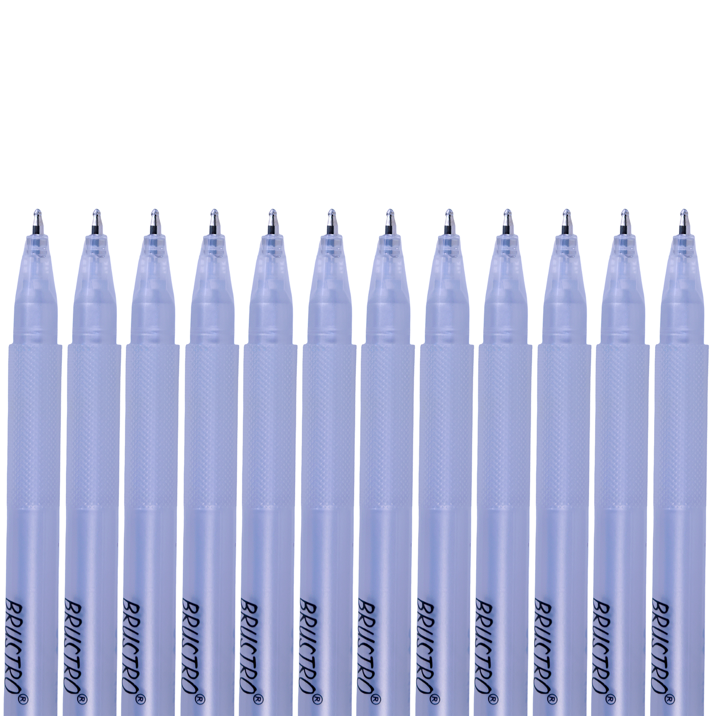 BRUSTRO Silver Gel Pen|Pack of 12 - 1mm Metal Tip,Opaque and Viscous Ink|Ideal For Drawing,Writing,Highlighting,Doodling,Scrapbooking,Mandala Art,Illustration,Fine Art Students and Professionals