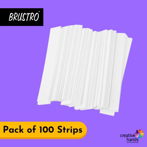 Brustro Perfume, Essential Oils - Paper Test Strips | Pack of 100, 300 GSM, 25% Cotton | Size- 2.5cm x 12cm | Ideal for Fragrances testing and Essential Oils, Acid Free Papers
