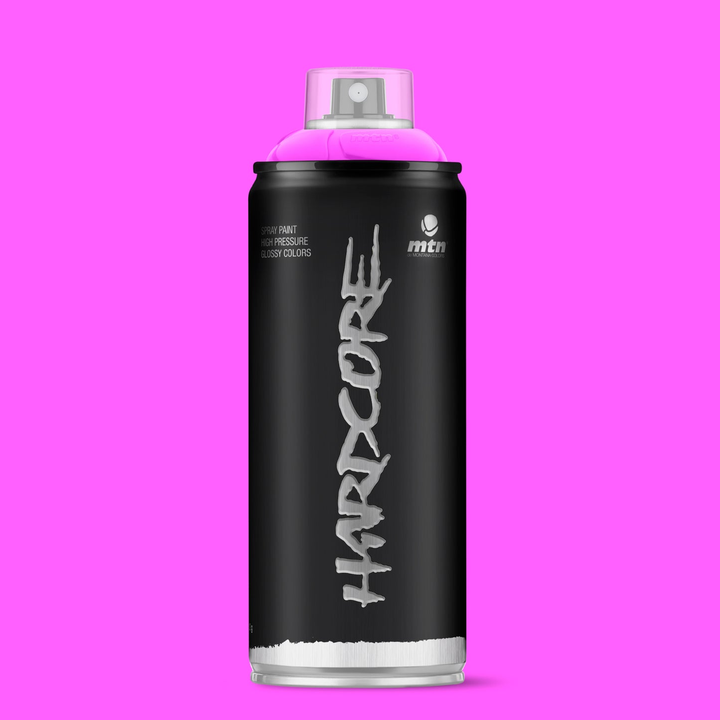 MTN Hardcore High Pressure Spray Paints |DIY, Quick Drying with gloss finish for most surfaces like Porous, Non-porous, Metal, Wood, and Walls - 400ml Miami Pink
