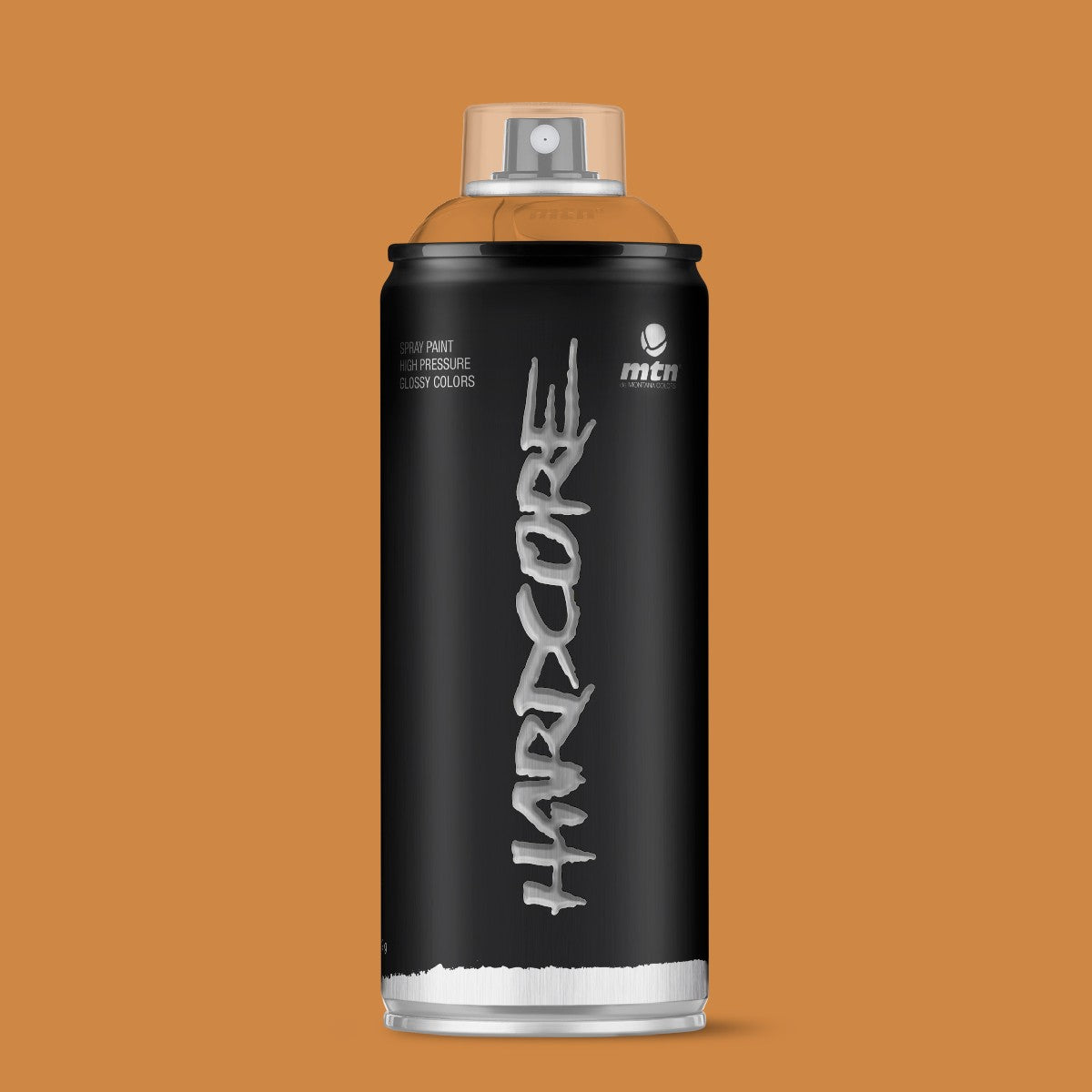 MTN Hardcore High Pressure Spray Paints |DIY, Quick Drying with gloss finish for most surfaces like Porous, Non-porous, Metal, Wood, and Walls - 400ml Baobab Brown