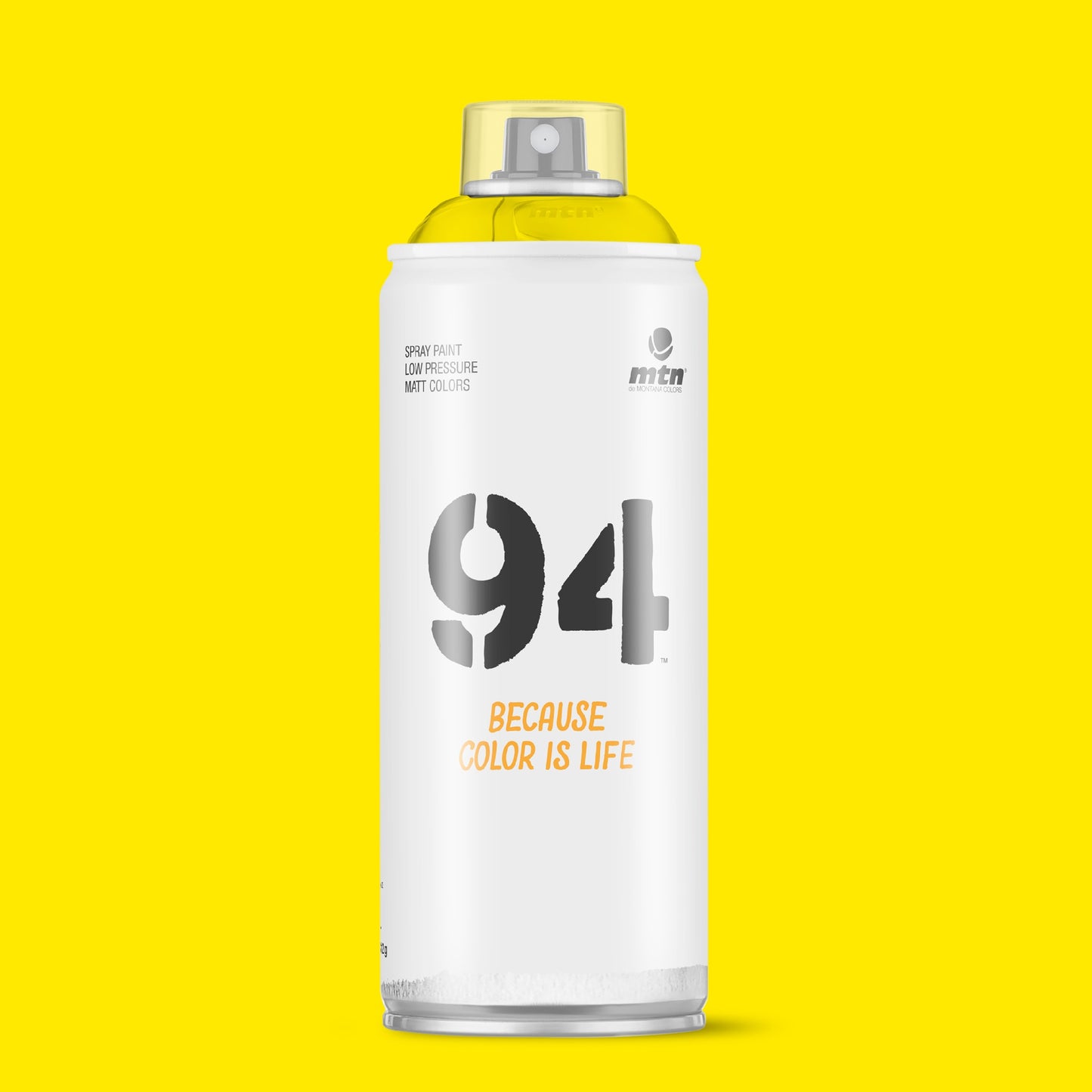 MTN 94 Low Pressure Spray Paints | DIY, Quick Drying, Matt finish, Porous, Non-porous, Metal, Wood, and Walls - 400ml - Light Yellow Shade