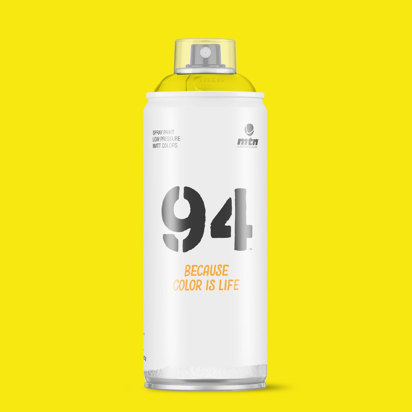 MTN 94 Low Pressure Spray Paints | DIY, Quick Drying, Matt finish, Porous, Non-porous, Metal, Wood, and Walls - 400ml - Sulfur Yellow Shade