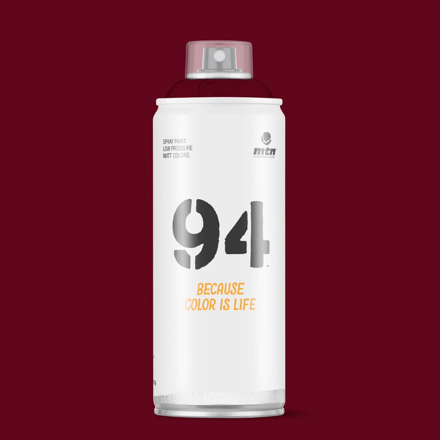 MTN 94 Low Pressure Spray Paints | DIY, Quick Drying, Matt finish, Porous, Non-porous, Metal, Wood, and Walls - 400ml - Bordeaux Red Shade
