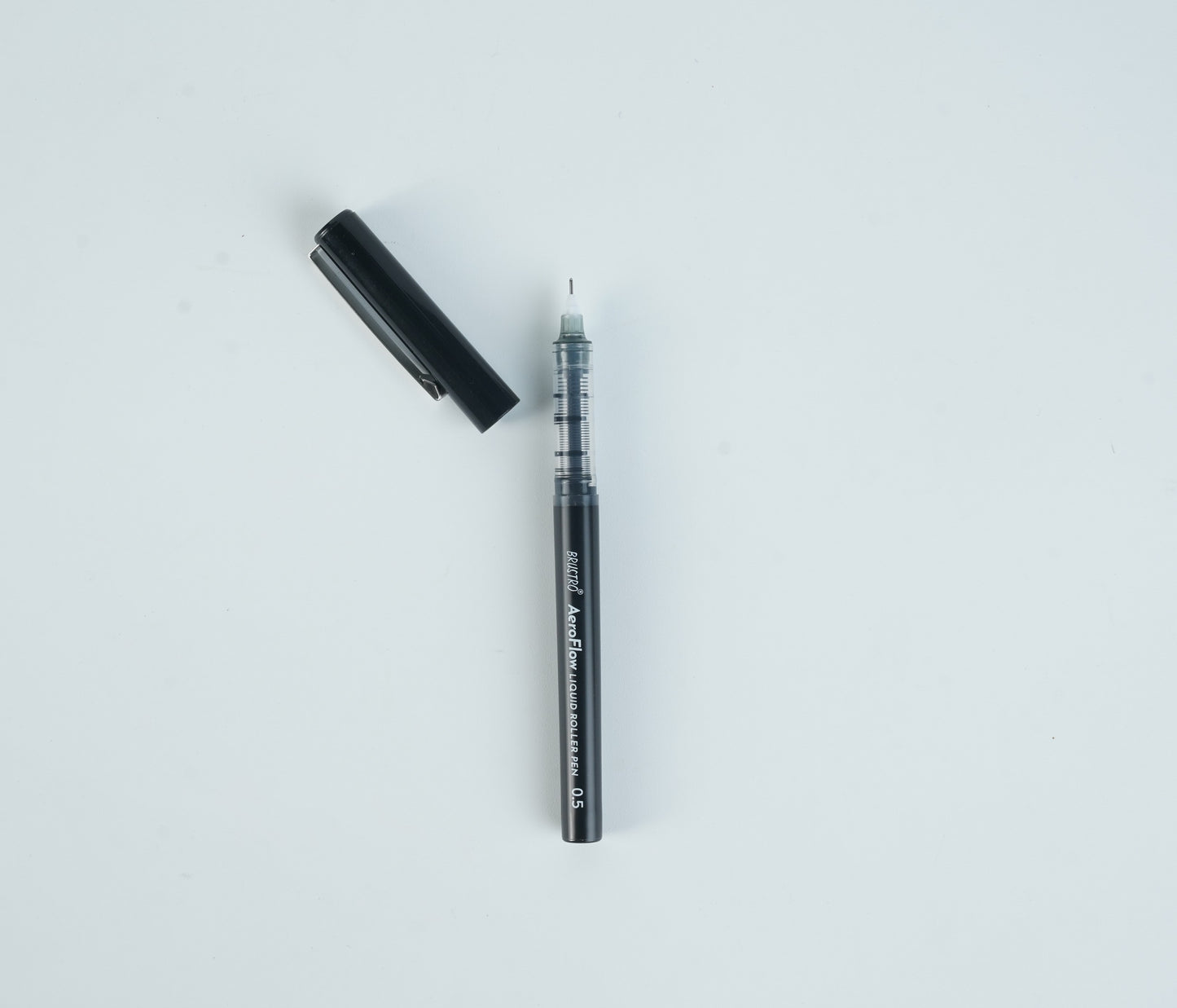 BRUSTRO AeroFlow Liquid Ink Rollerball Pens 0.5 Micro Tip Pack of 3 (Black ink)