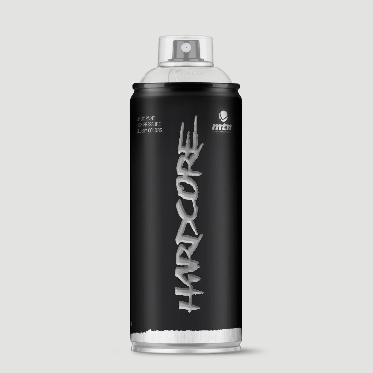 MTN Hardcore High Pressure Spray Paints |DIY, Quick Drying with gloss finish for most surfaces like Porous, Non-porous, Metal, Wood, and Walls - 400ml Light Grey