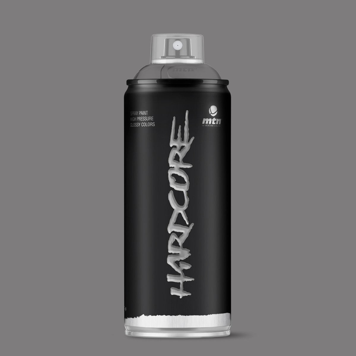 MTN Hardcore High Pressure Spray Paints |DIY, Quick Drying with gloss finish for most surfaces like Porous, Non-porous, Metal, Wood, and Walls - 400ml Dark Grey