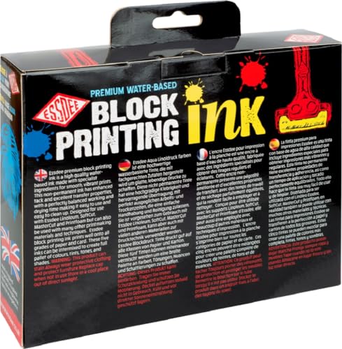 Essdee Premium Quality Block Printing Ink (Pack of 5 Primary Colours)