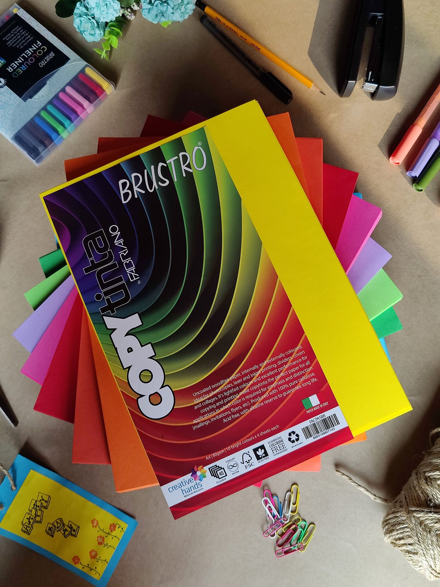 Fabriano Copy Tinta A4 Assorted Bright (Pack of 2)