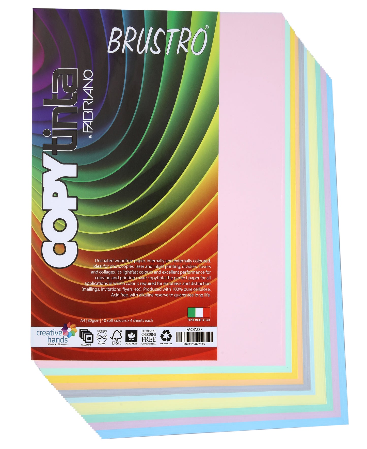 BRUSTRO Ruled Notebook with Rollerball Pens, Mechanical Pencils, Clip Box Set, 13 Pocket Expanding File Folder & Copytinta Soft Shade Single Pack (40 Sheets) Combo | Perfect Gift for Office,Teachers