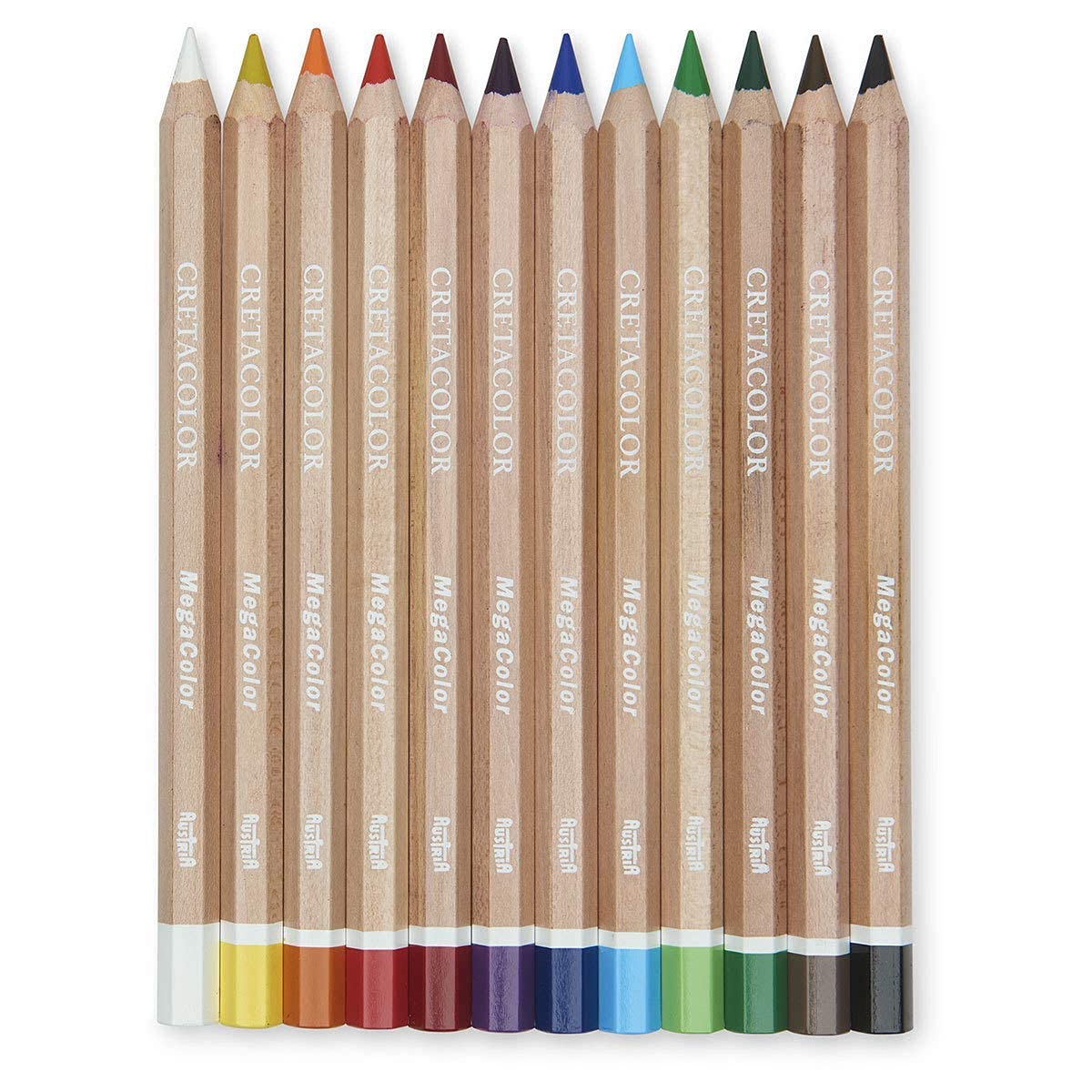 Cretacolor Mega Graphite Pencil - Set of 12 (9B) | Ideal for Drawing, Sketching, Mandala, Shading, Portrait, Pencils for Artists, Fine Art Students.