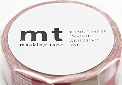 mt Washi Japanese Masking Tape Printed Designs , 15 mm x 10 mtrs Shade - Mix Red, ( Pack Of 1 )