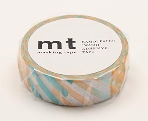 mt Washi Japanese Masking Tape Printed Designs , 15 mm x 10 mtrs Shade - Tsugihagi H, ( Pack Of 1 )