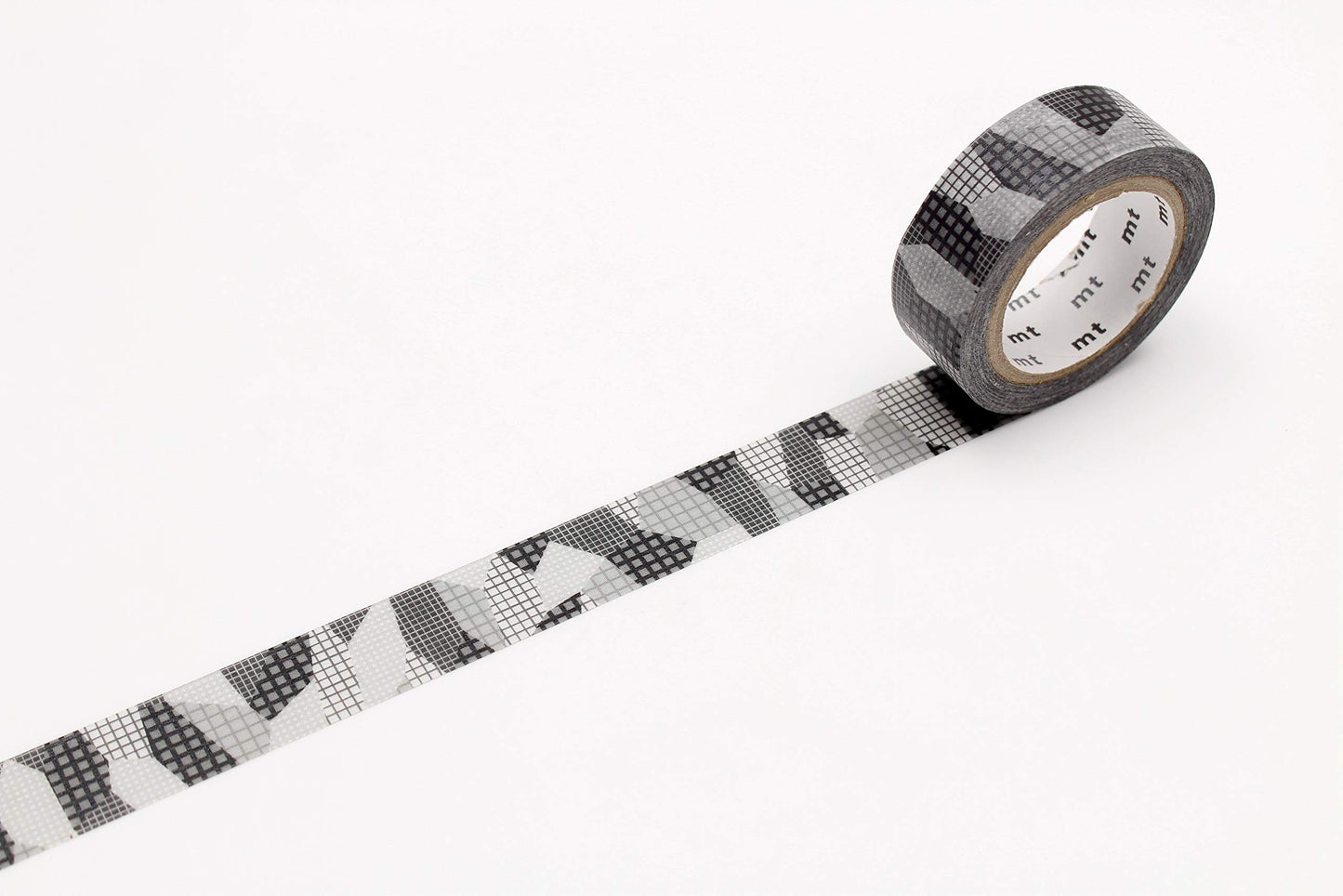 mt Washi Japanese Masking Tape Borders , 15 mm x 7 mtrs Shade - separate check monochrome, ( Pack Of 1 )