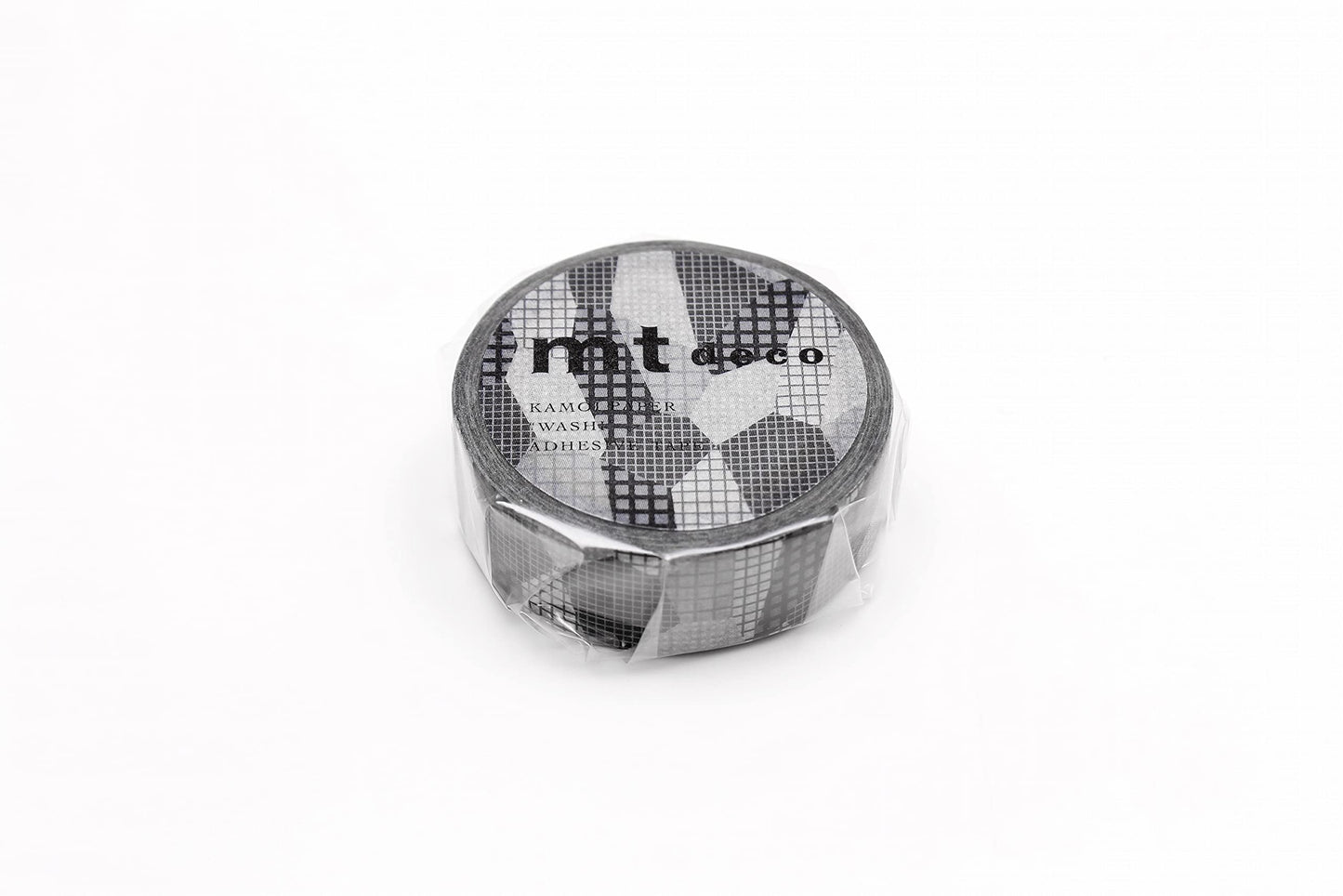 mt Washi Japanese Masking Tape Borders , 15 mm x 7 mtrs Shade - separate check monochrome, ( Pack Of 1 )