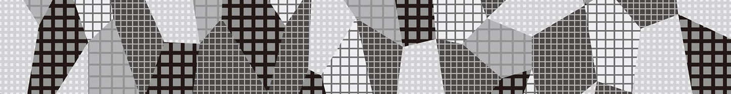 mt Washi Japanese Masking Tape Borders , 15 mm x 7 mtrs Shade - separate check monochrome, ( Pack Of 1 )