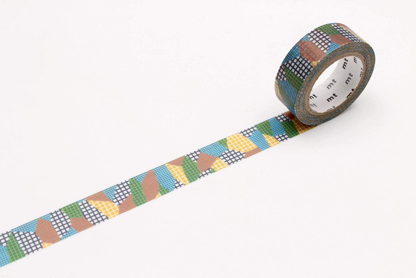 mt Washi Japanese Masking Tape Borders , 15 mm x 7 mtrs Shade - separate check dull tone, ( Pack Of 1 )