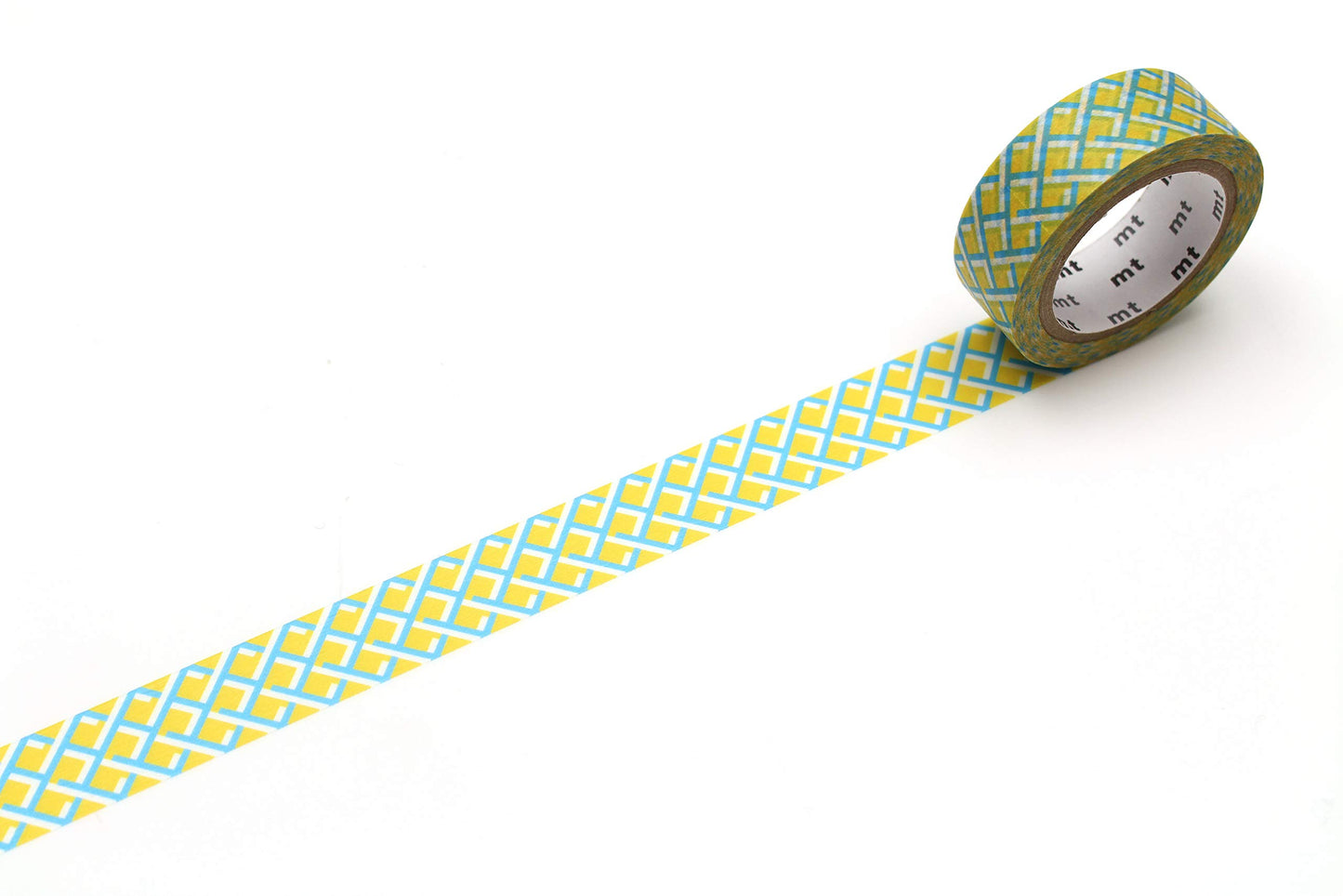 mt Washi Japanese Masking Tape , 15mm x 7 mtrs Shade - Mesh Yellow