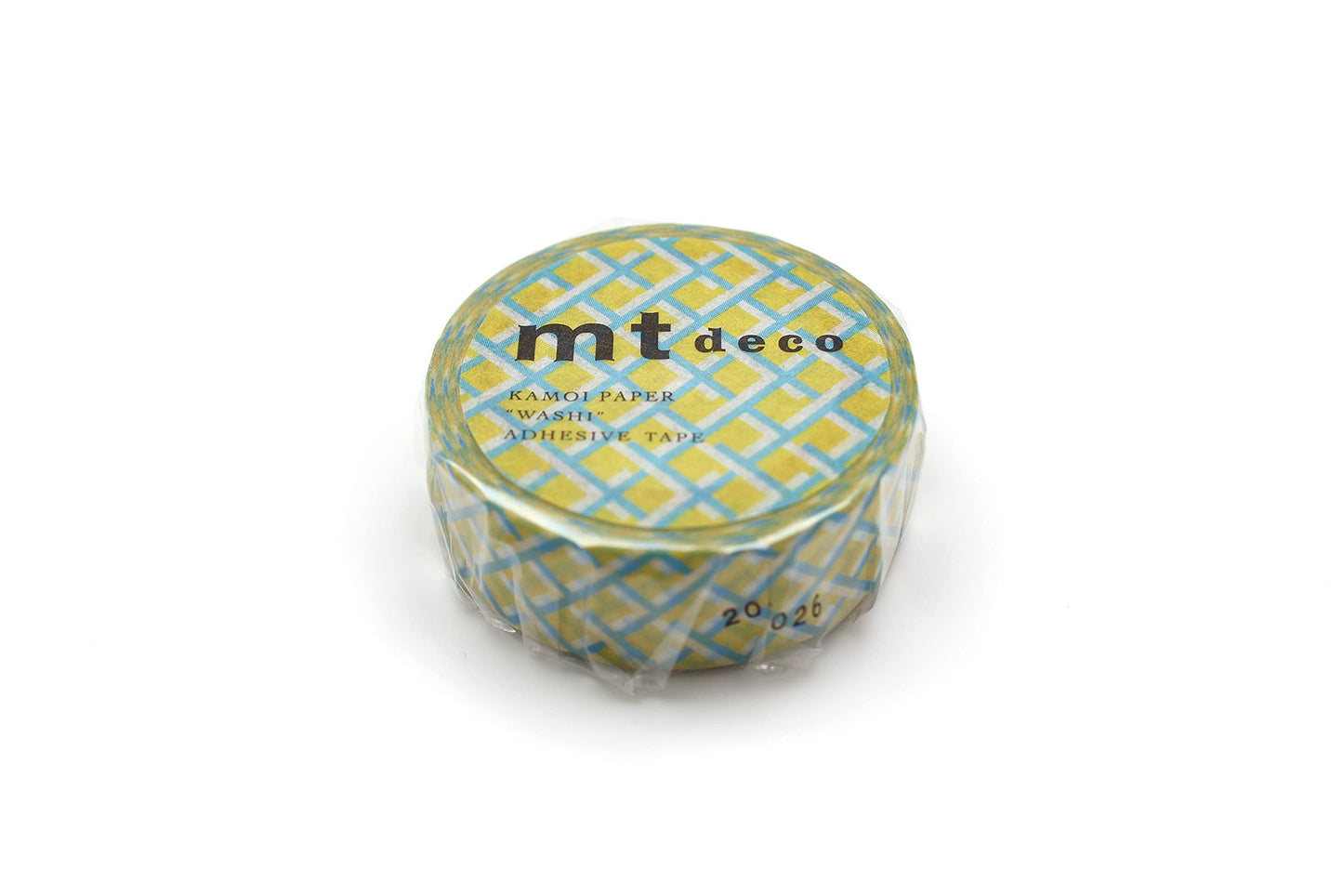 mt Washi Japanese Masking Tape , 15mm x 7 mtrs Shade - Mesh Yellow