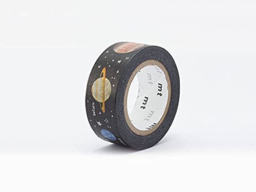 mt Washi Japanese Masking Tape Kids Series, Shade - Planet,15 mm x 7 mtrs (Pack of 1)