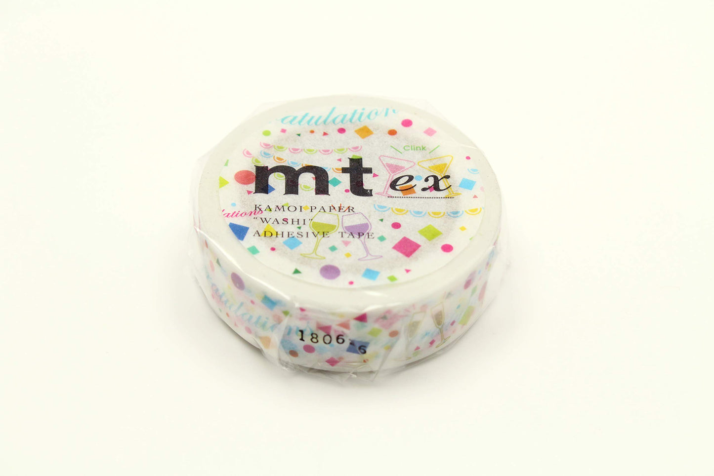 mt Washi Japanese Masking Tape EX Series, 15 mm x 10 mtrs Shade - Cheers